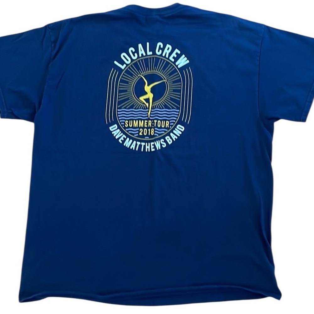 GILDAN GRAPHIC TEE Size XL  Navy Blue “Dave Matthews Band” Local Crew 2018